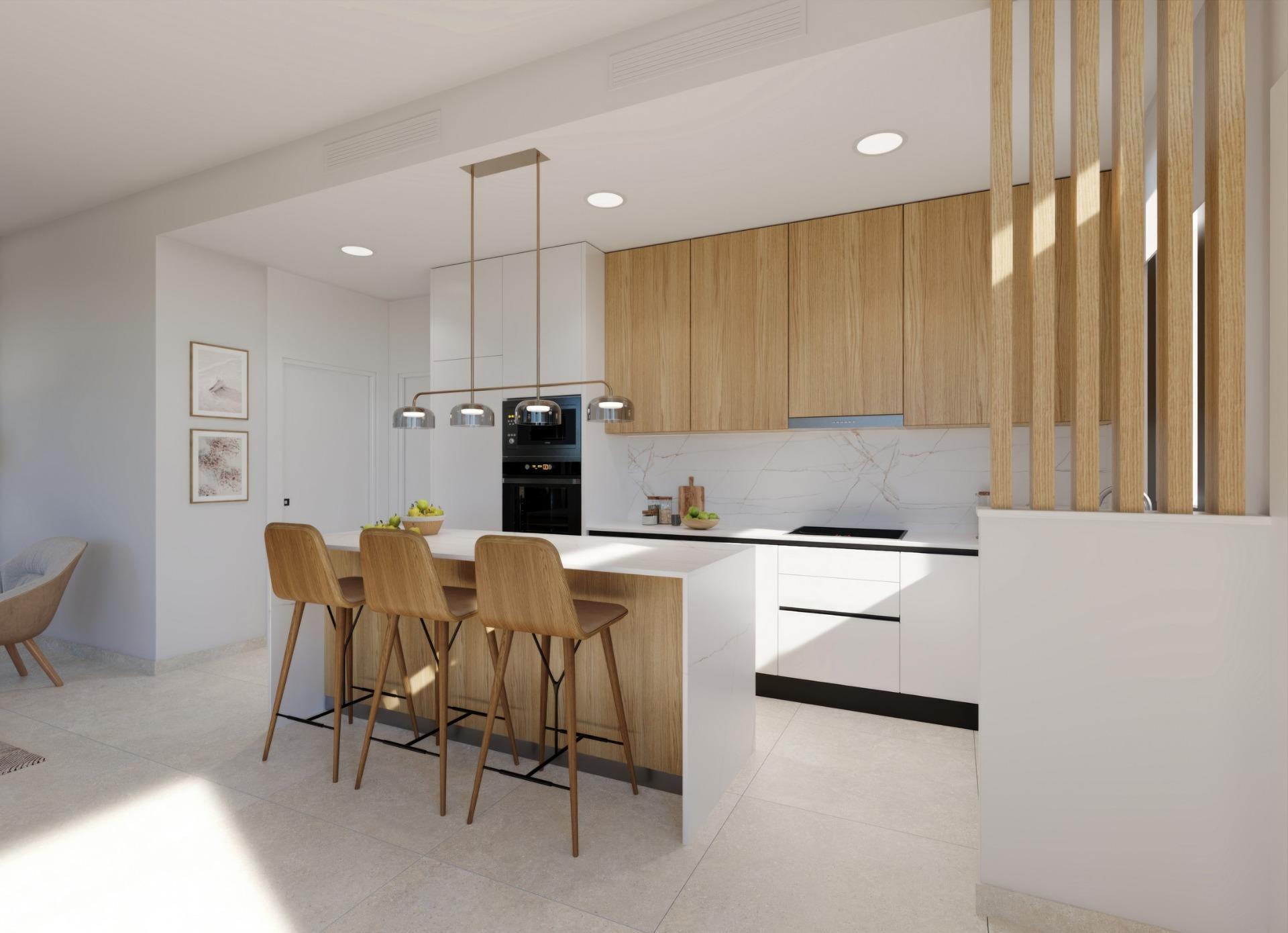 Villa de obra nueva con piscina privada en Hacienda del Álamo Golf — 2 dorm.