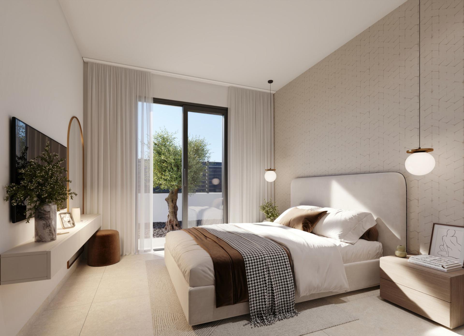 Villa de obra nueva con piscina privada en Hacienda del Álamo Golf — 2 dorm.