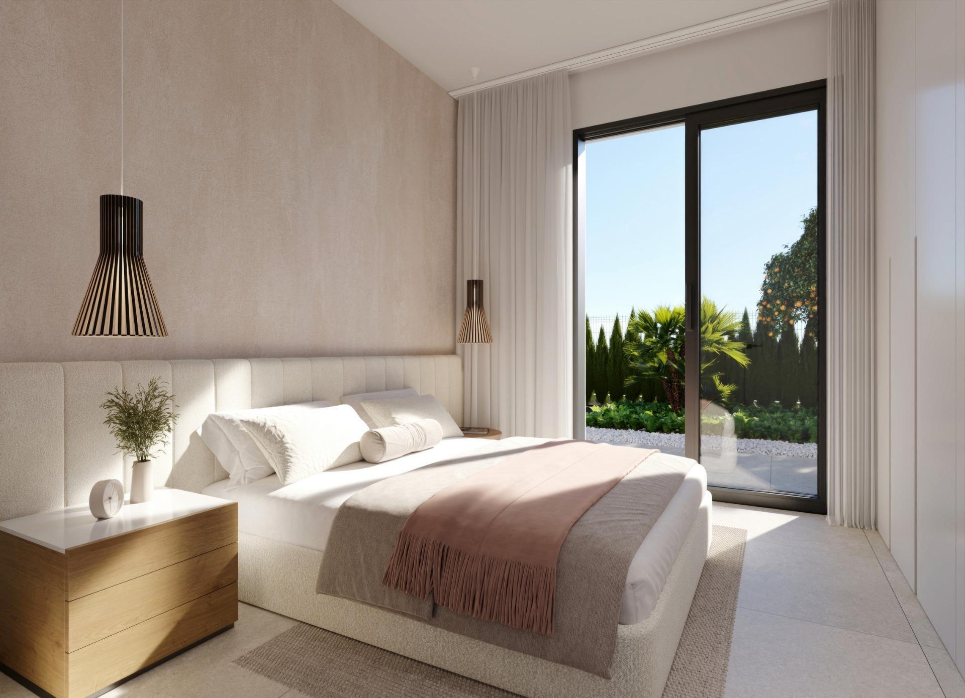 Villa de obra nueva con piscina privada en Hacienda del Álamo Golf — 2 dorm.