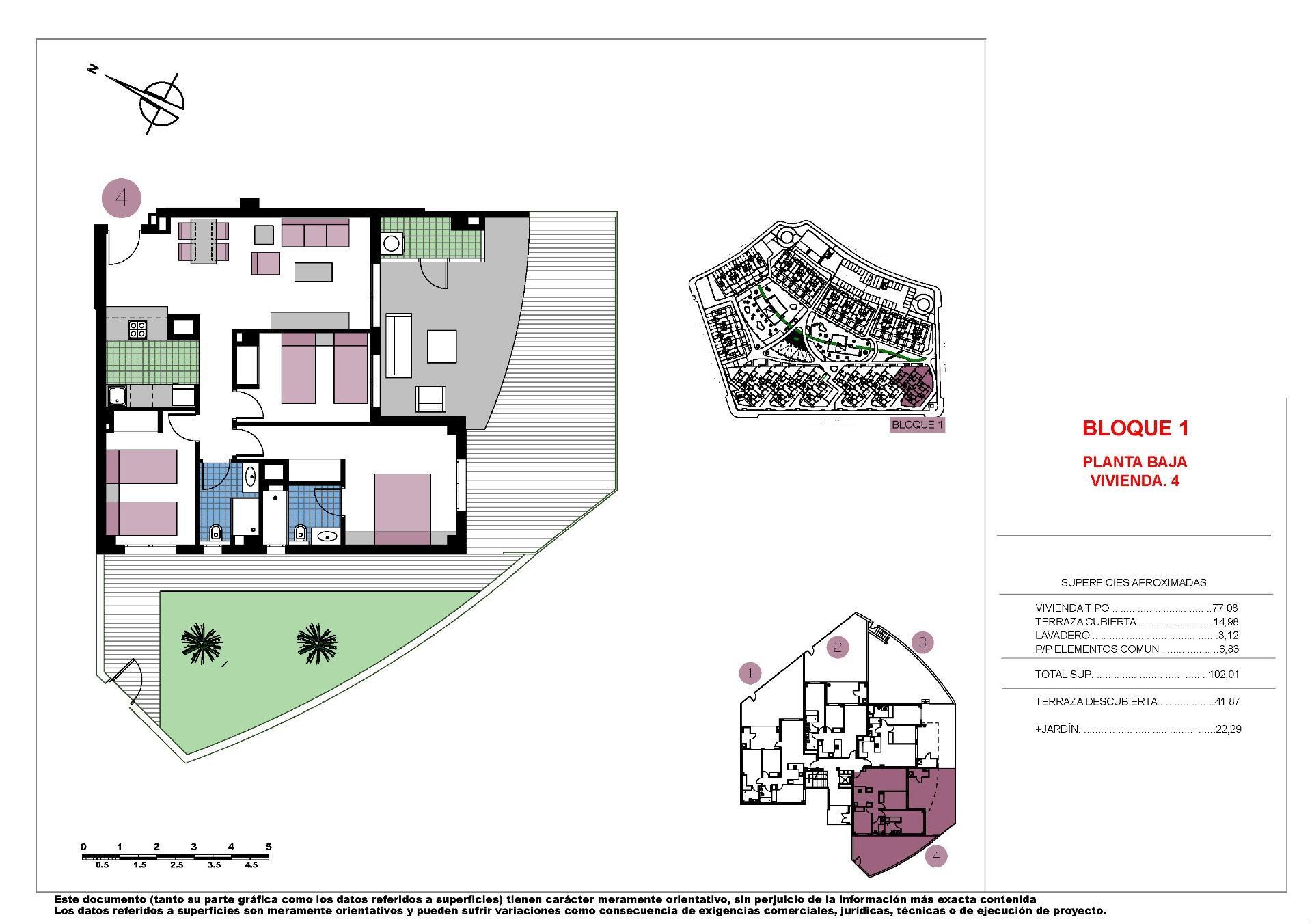 Apartamento de Obra Nueva con Piscina Privada en Pilar de la Horadada — 3 Dorm.