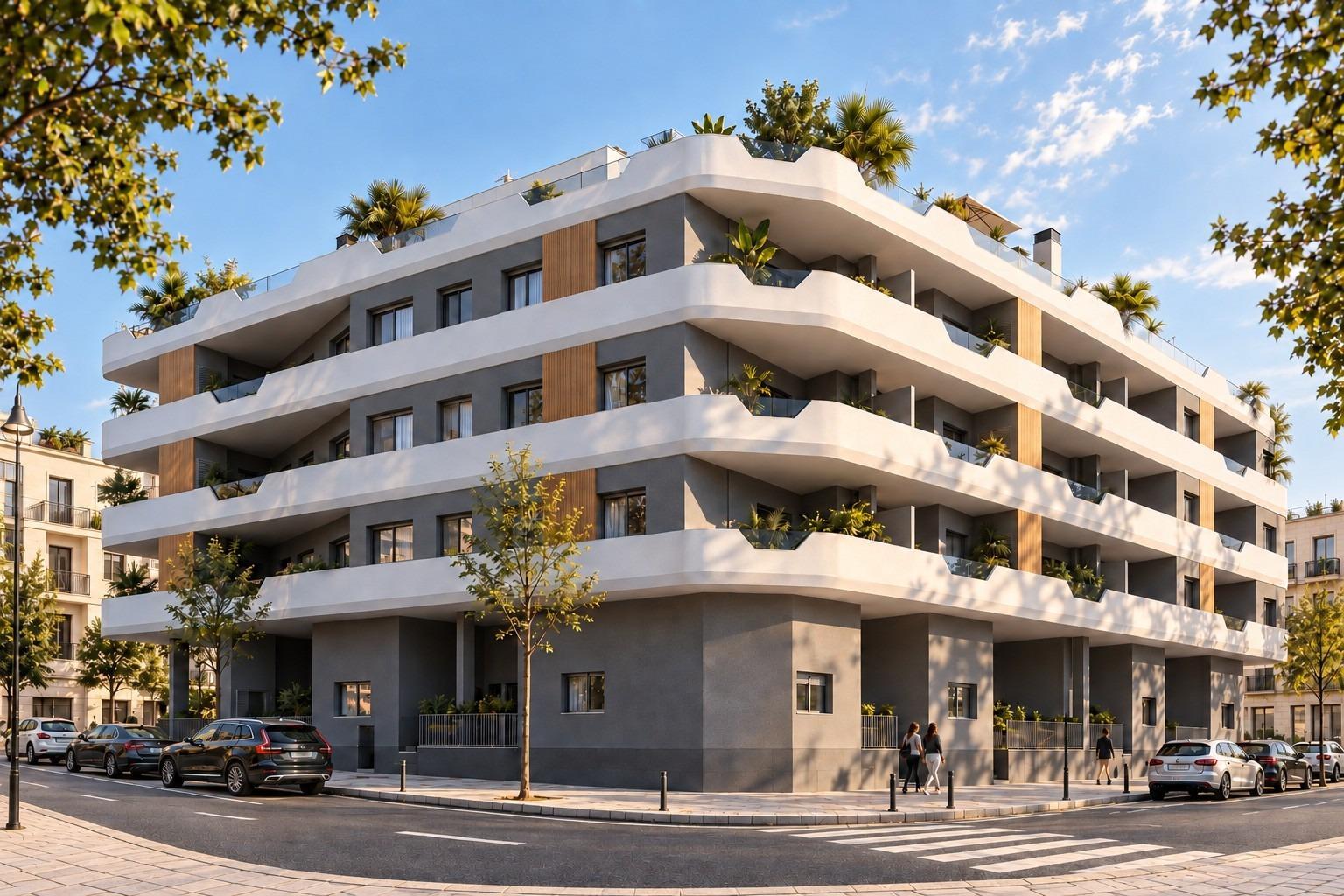 Apartamento de obra nueva con piscina privada en el centro de Santa Pola