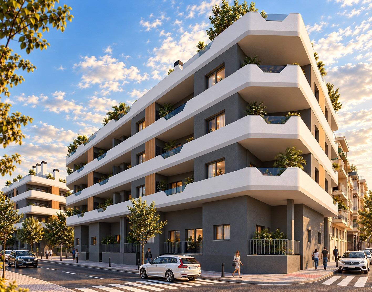 Apartamento de obra nueva con piscina privada en el centro de Santa Pola