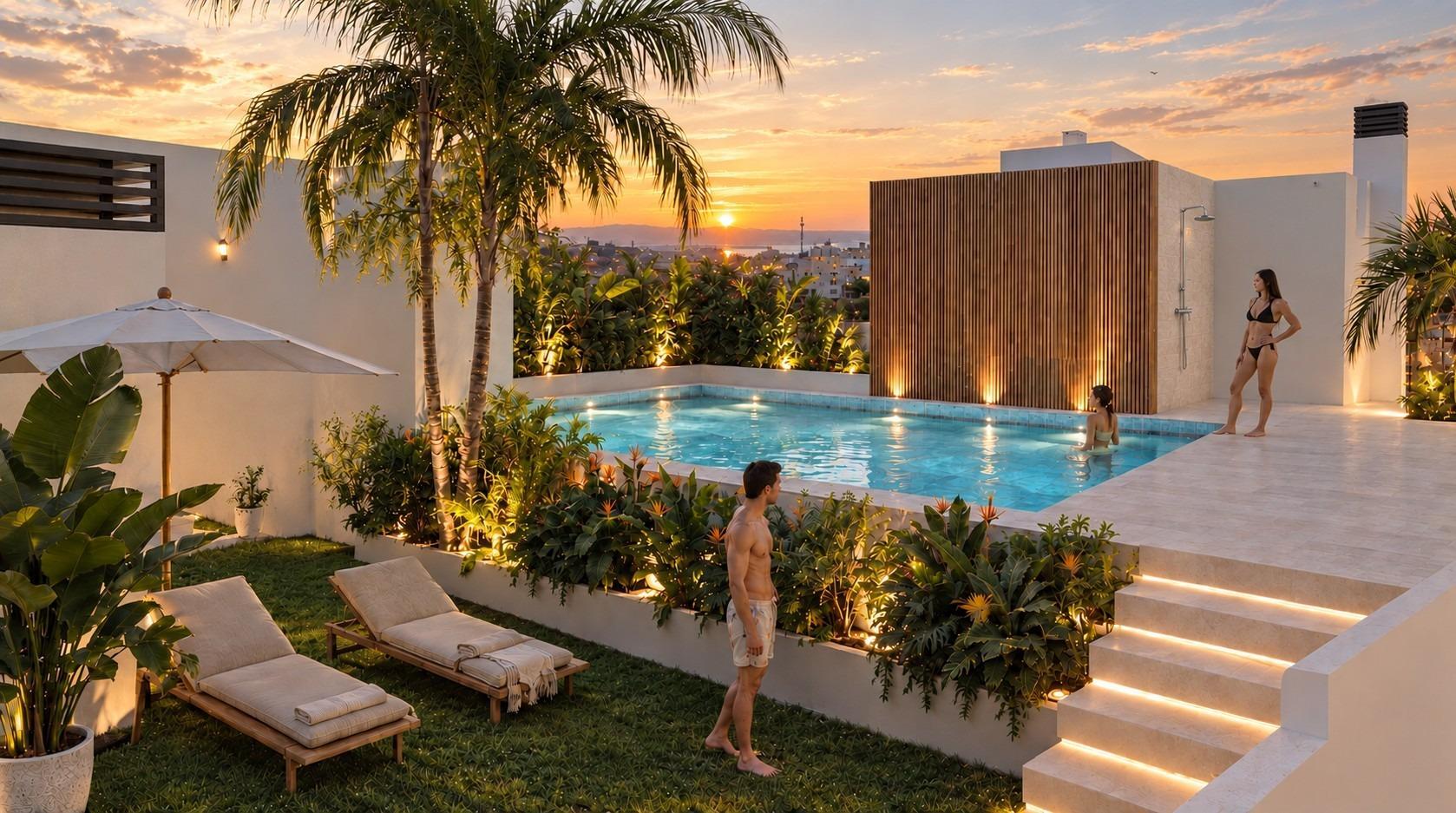 Apartamento de obra nueva con piscina privada en el centro de Santa Pola