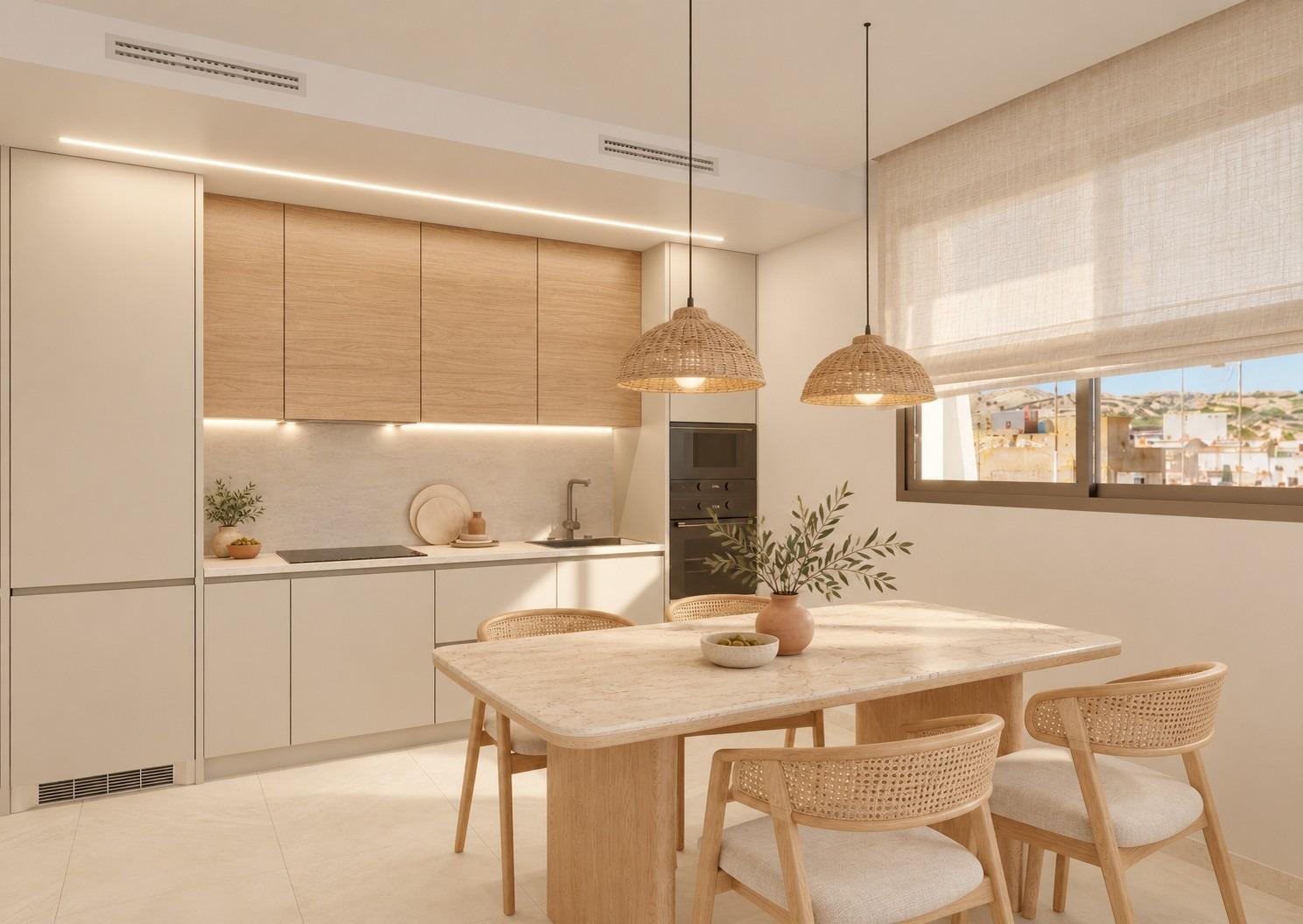 Apartamento de obra nueva con piscina privada en el centro de Santa Pola