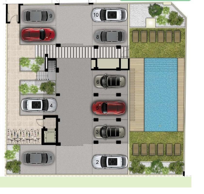Apartamento de obra nueva con piscina privada en Torrevieja — 2 dorm. y 2 baños