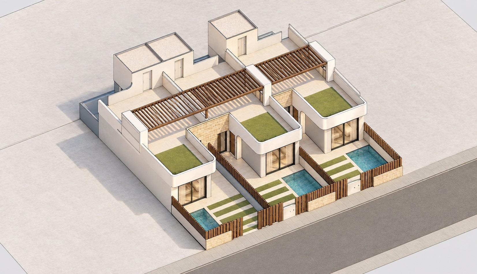 Piso de obra nueva con piscina privada y solárium en San Pedro del Pinatar