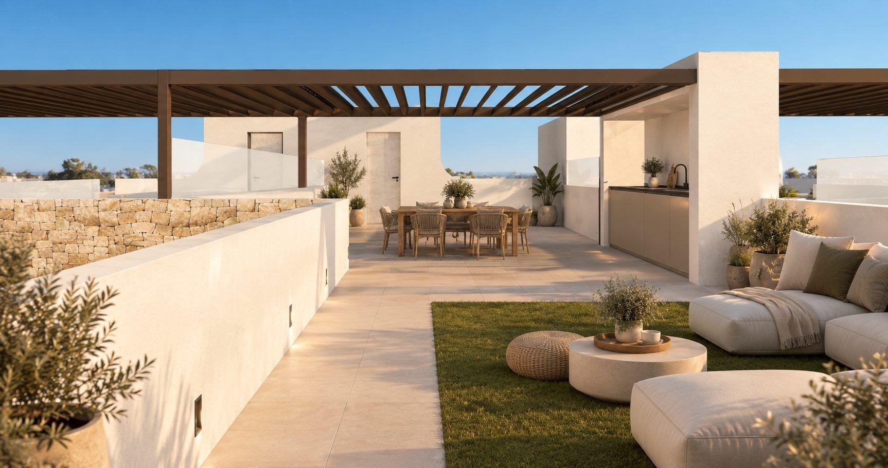 Piso de obra nueva con piscina privada y solárium en San Pedro del Pinatar