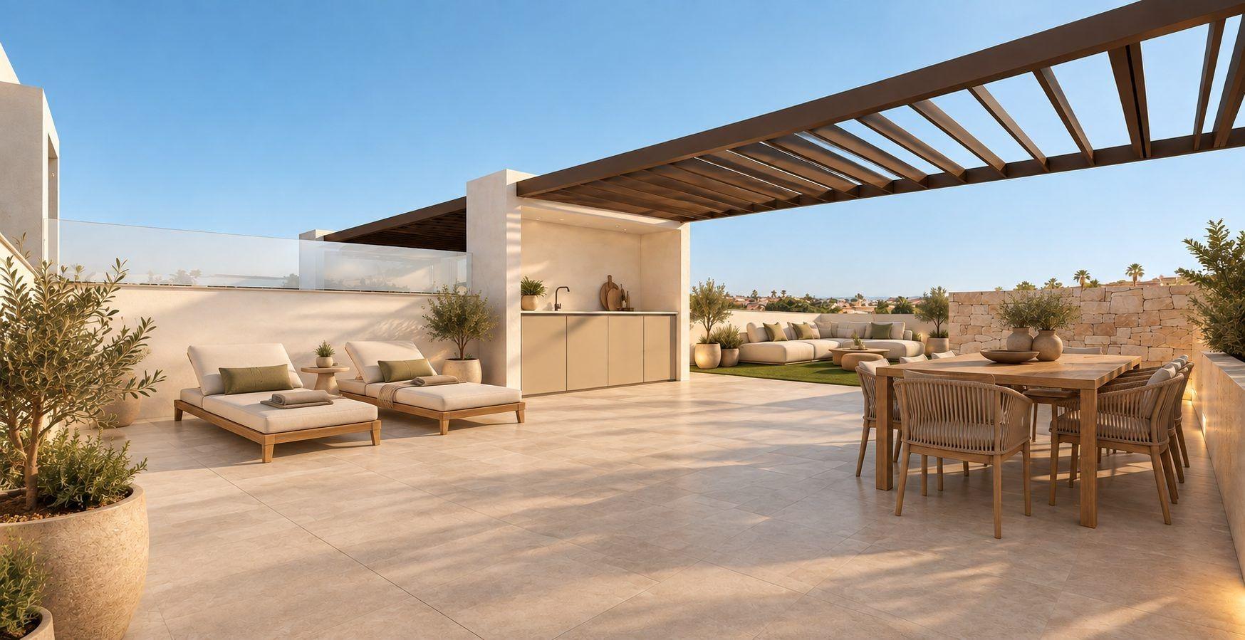 Piso de obra nueva con piscina privada y solárium en San Pedro del Pinatar
