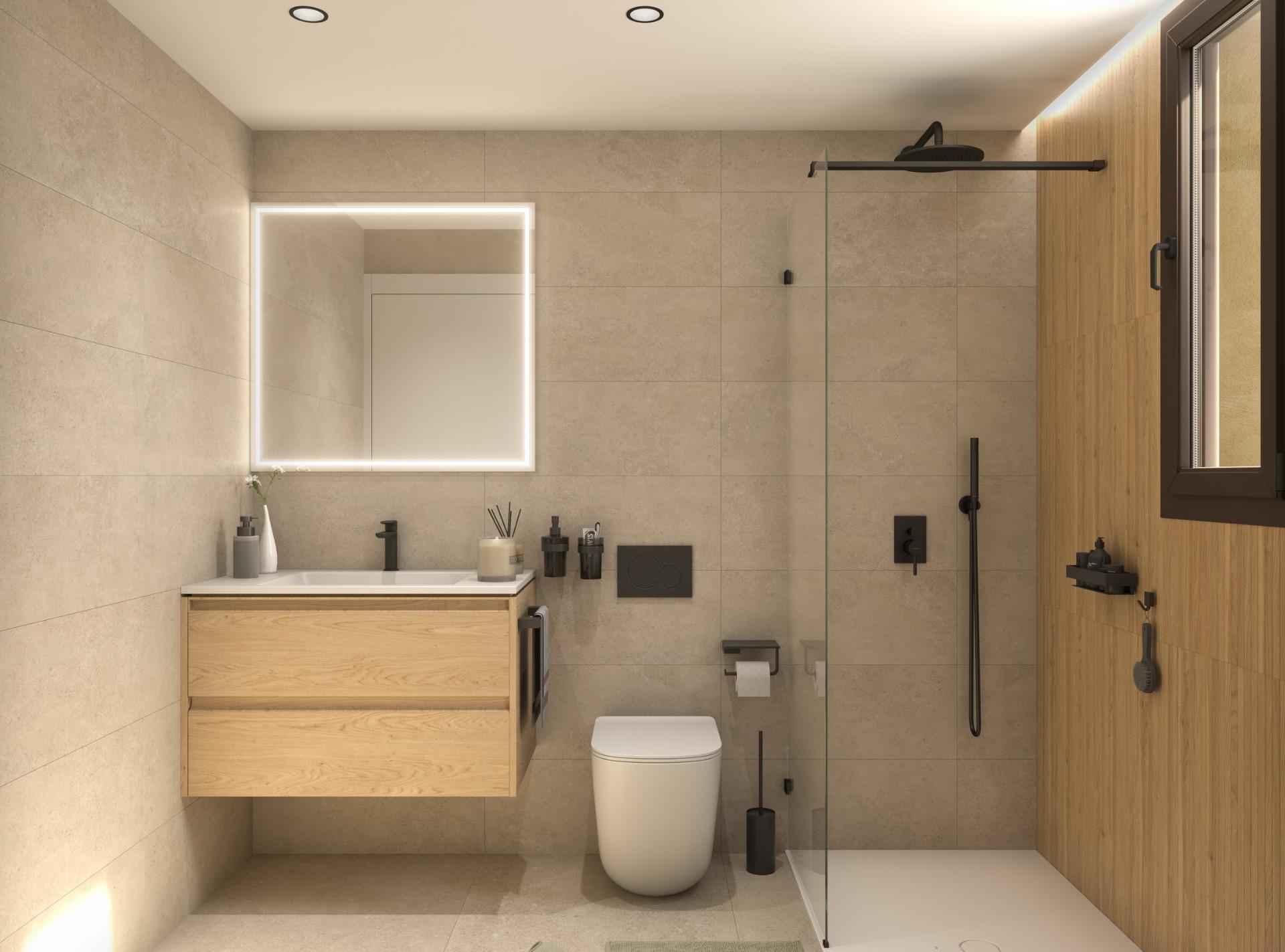 Apartamento de obra nueva en Guardamar con piscina privada y terraza — 2 dorm.
