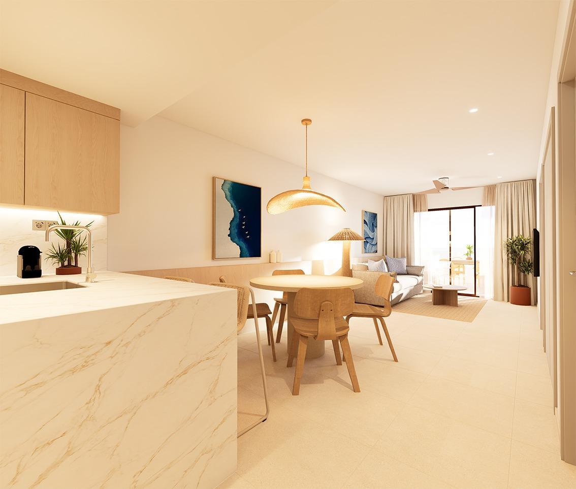 Apartamento de obra nueva con piscina privada en Los Frutales, Torrevieja — 2 dorm.