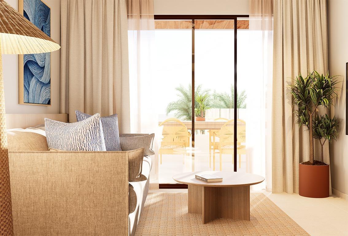 Apartamento de obra nueva con piscina privada en Los Frutales, Torrevieja — 2 dorm.