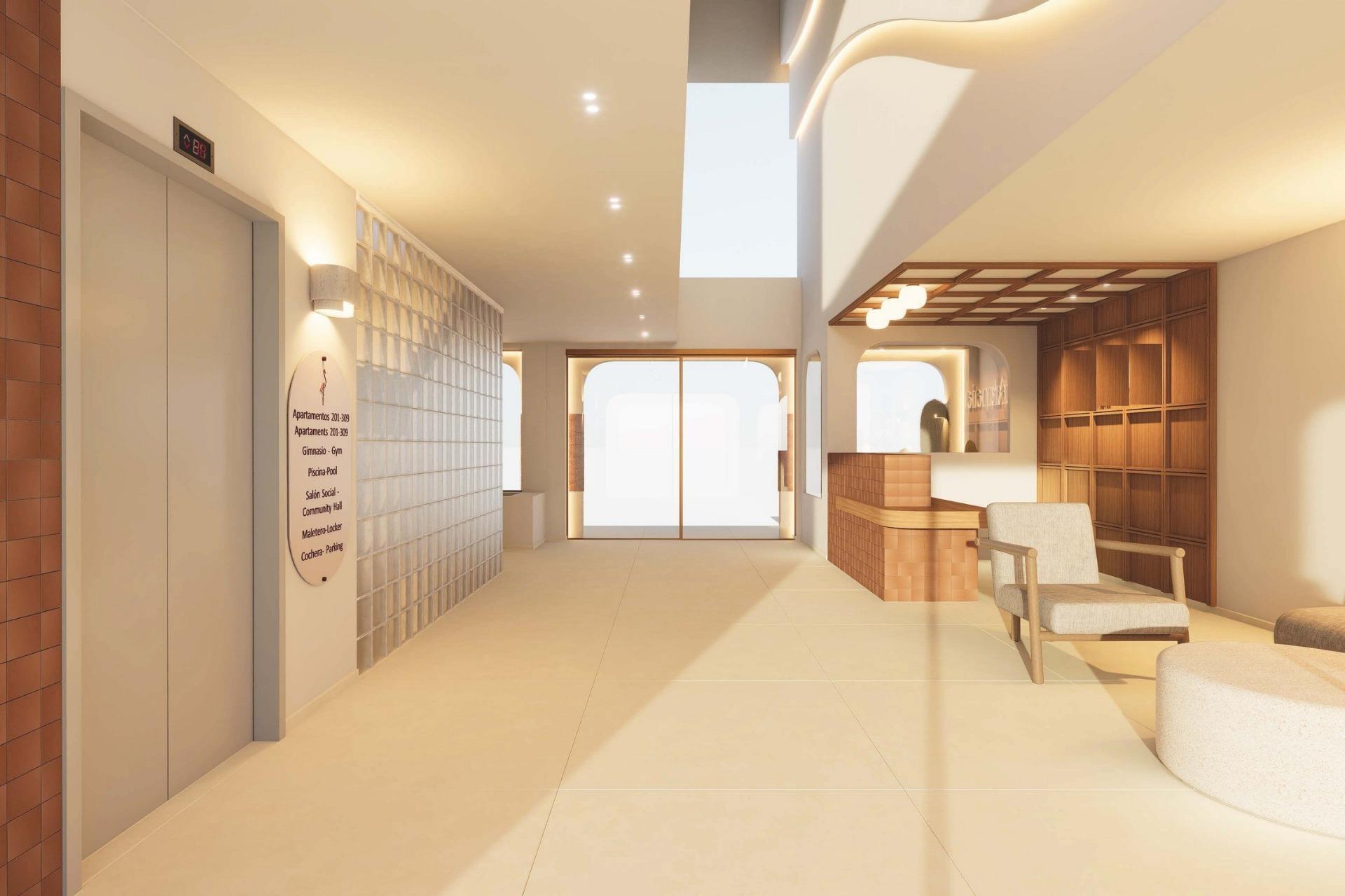 Apartamento de obra nueva con piscina privada en Los Frutales, Torrevieja — 2 dorm.