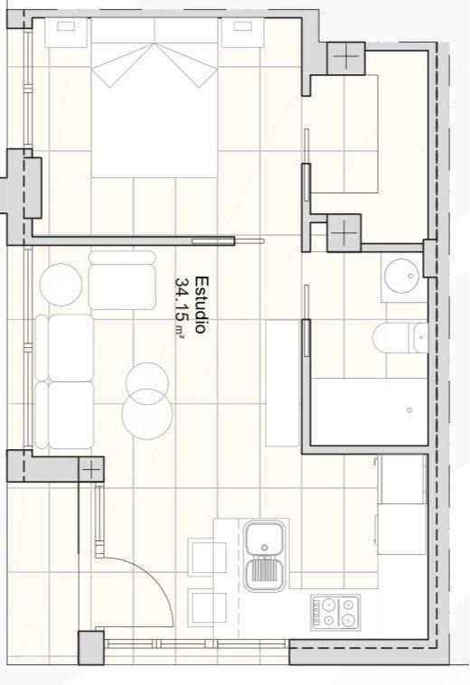 Apartamento de obra nueva a 300m del mar en Santiago de la Ribera - 1 hab.