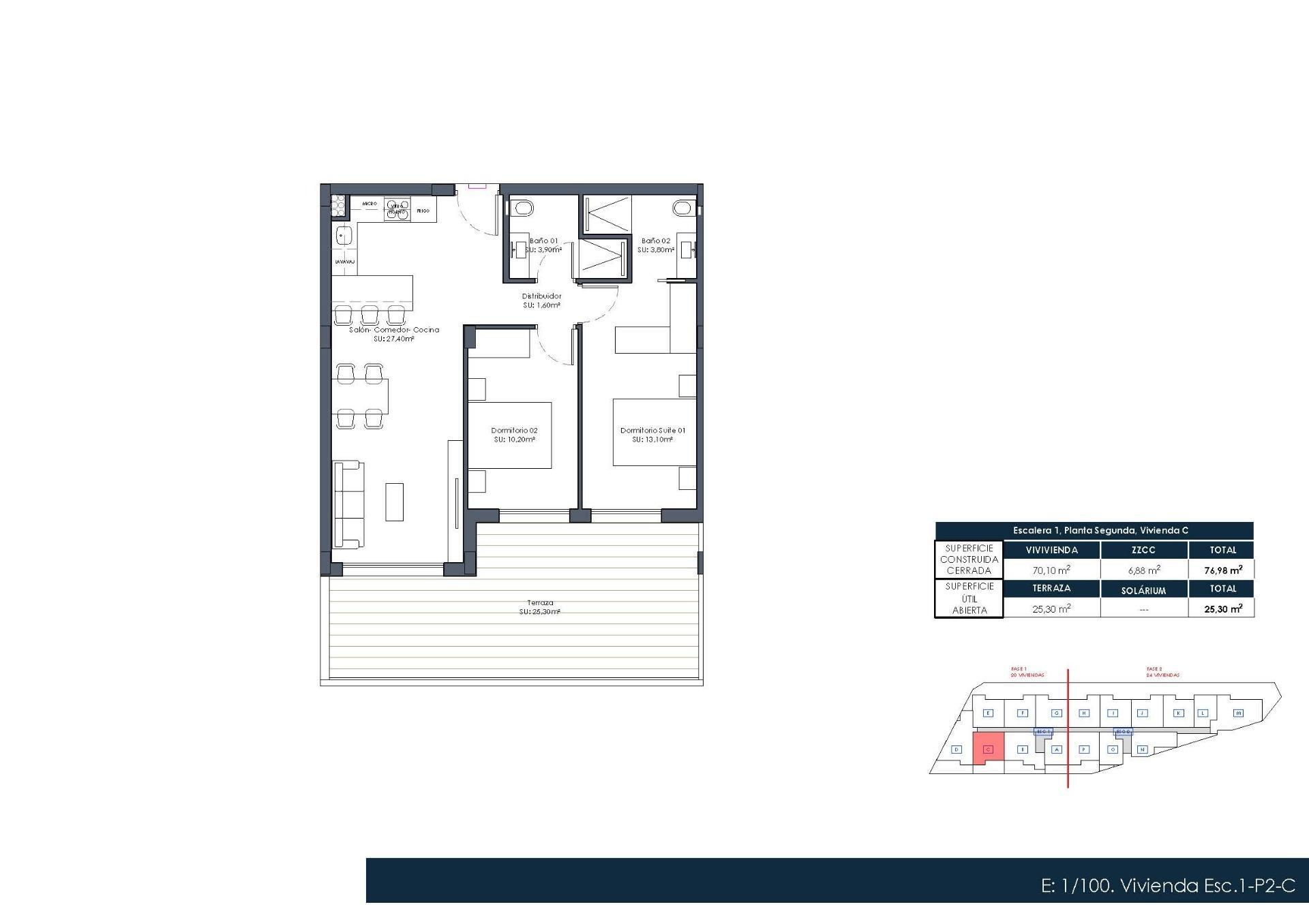 Apartamento de obra nueva con piscina privada en Formentera del Segura — 2 dorm.