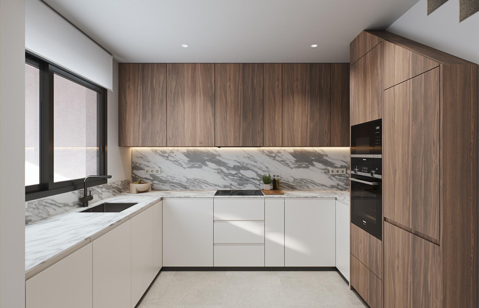 Villa de obra nueva en Los Alcázares con piscina privada — 3 dorm y solárium