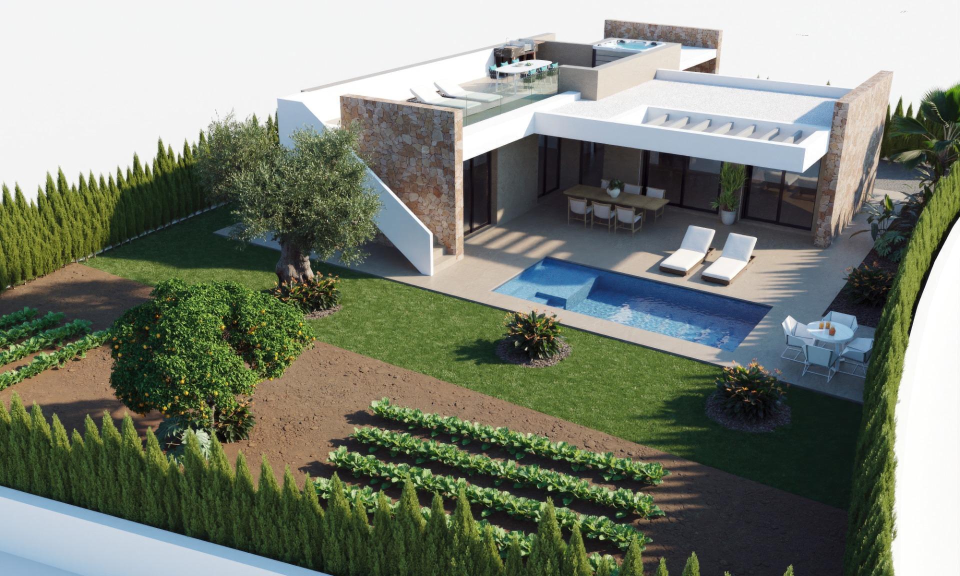 Villa de lujo con piscina privada y 600m² de parcela en Hacienda del Álamo