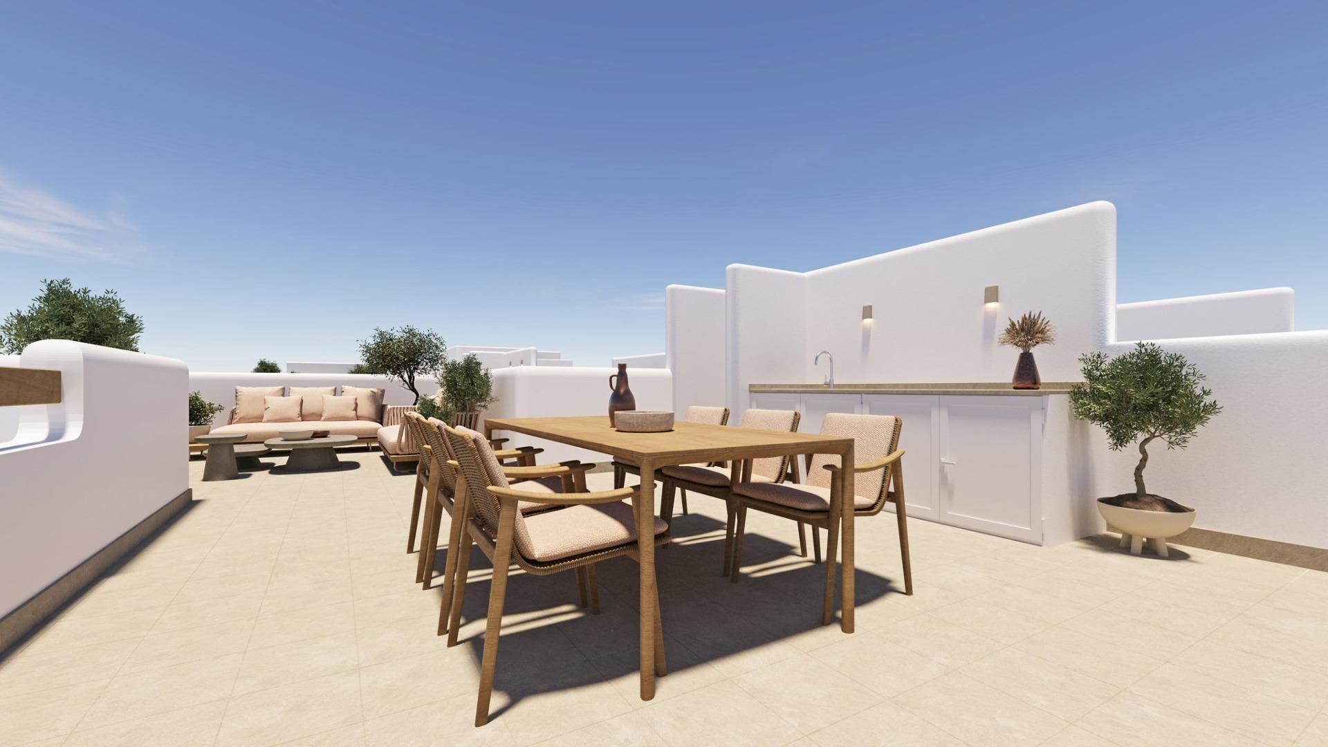 Villa de obra nueva con piscina privada y solárium en Torre Pacheco – 2 Dorm.