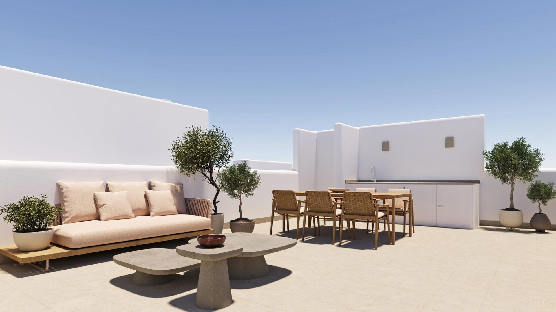 Villa de obra nueva con piscina privada y solárium en Torre Pacheco – 2 Dorm.