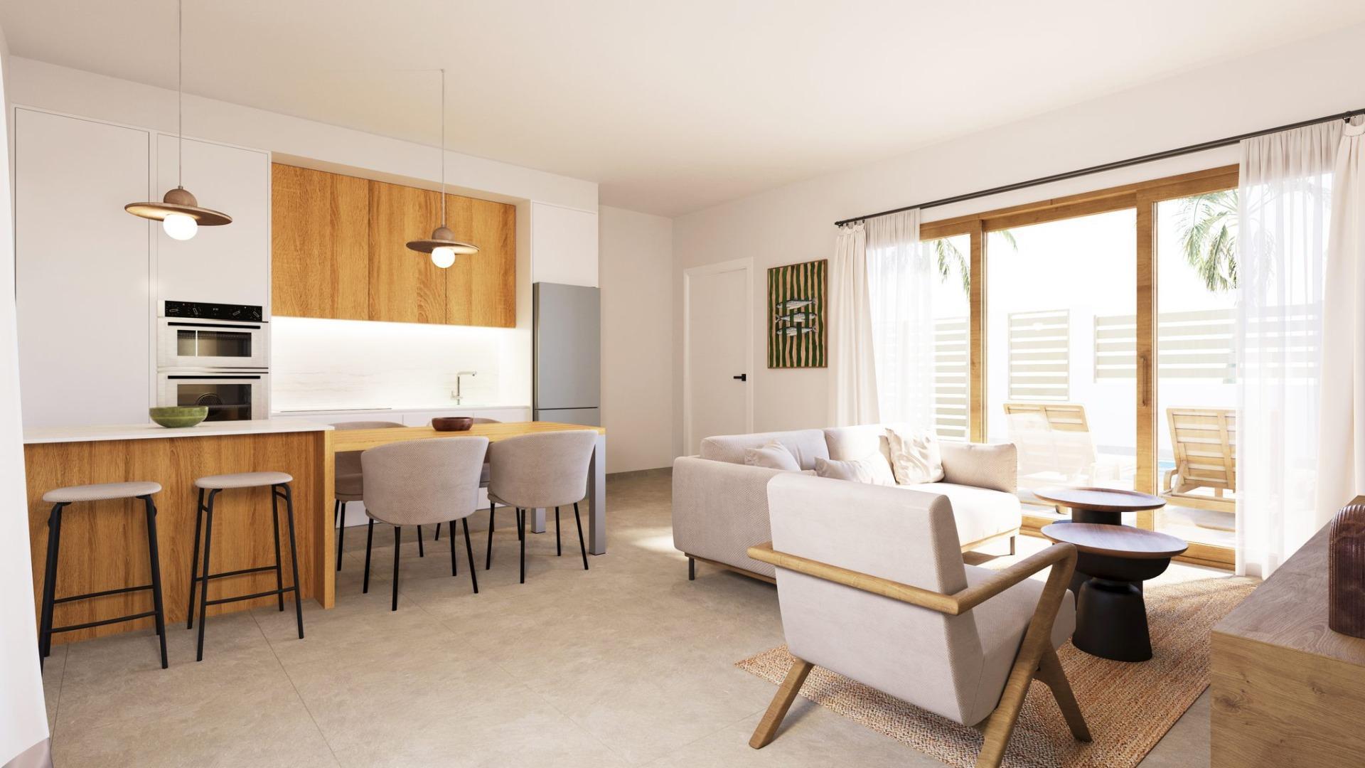 Villa de obra nueva con piscina privada y solárium en Torre Pacheco – 2 Dorm.