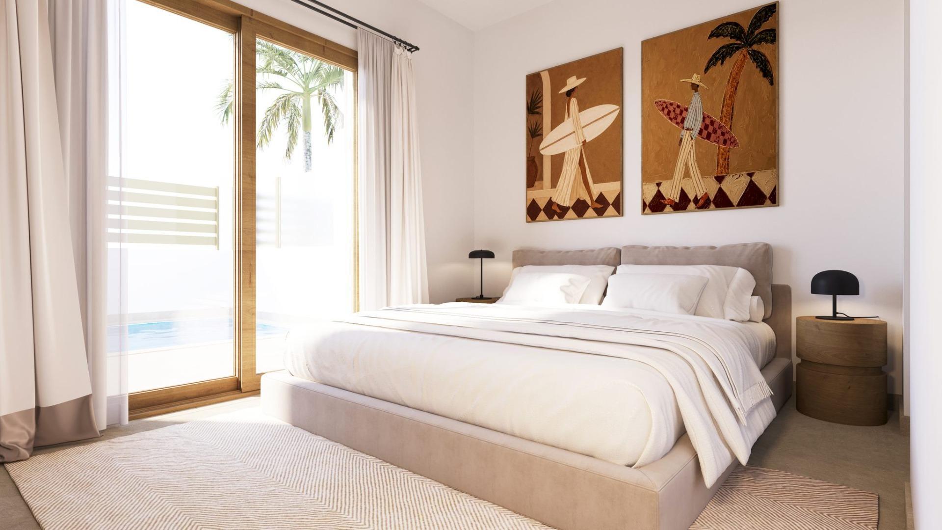 Villa de obra nueva con piscina privada y solárium en Torre Pacheco – 2 Dorm.