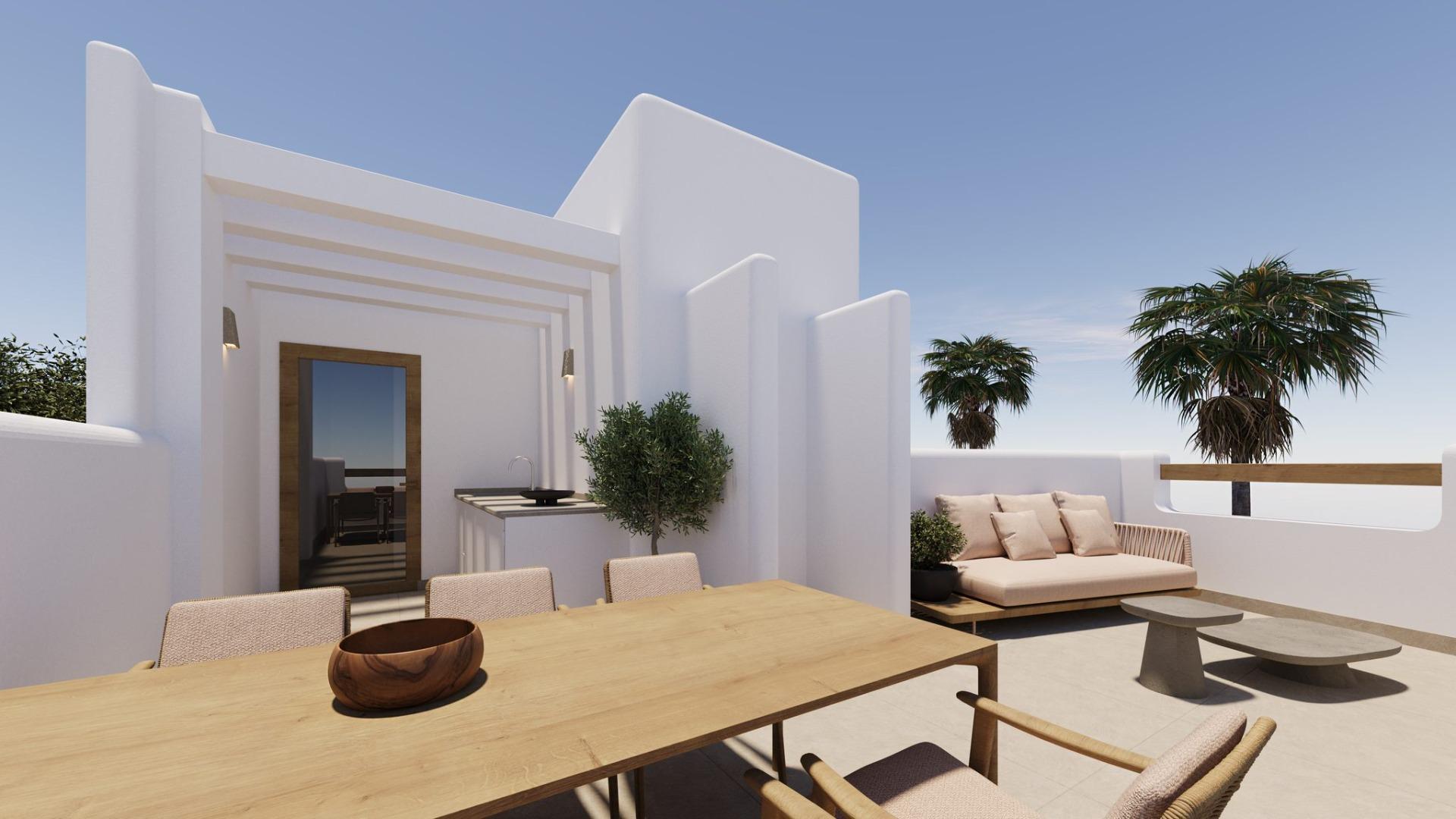 Villa de obra nueva con piscina privada y solárium en Torre Pacheco – 2 Dorm.