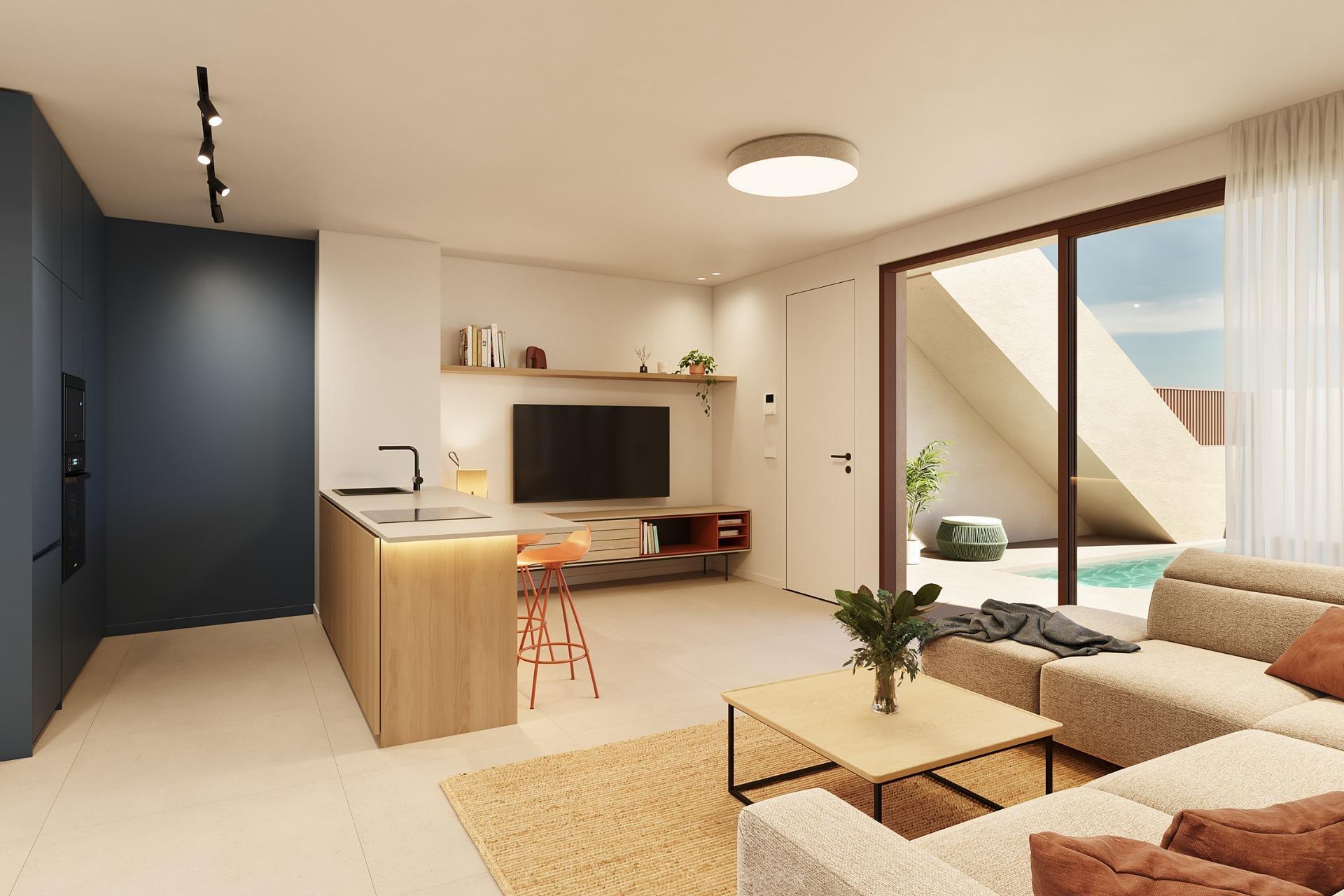 Chalet de obra nueva con piscina privada en San Pedro del Pinatar — 3 dorm.
