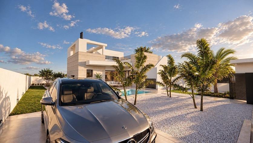 Villa de Obra Nueva en Torrevieja con Piscina Privada y Solárium — 4 Dorm.