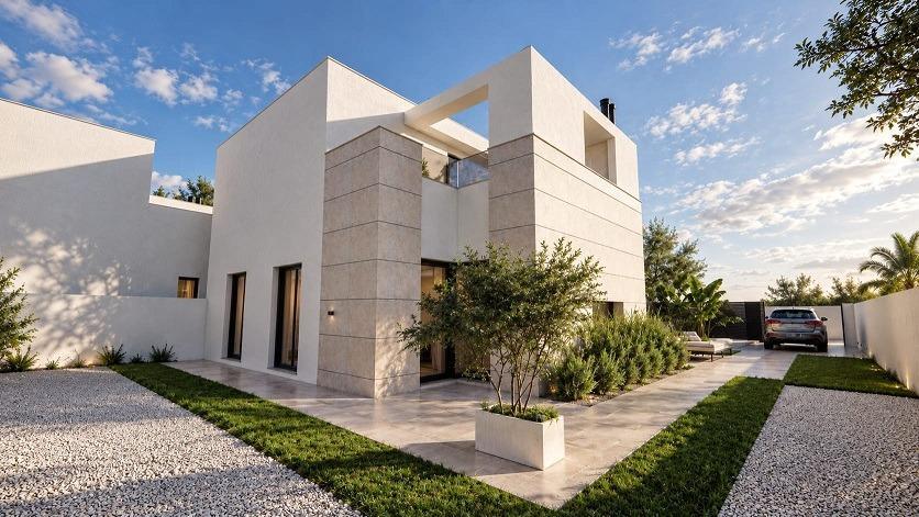 Villa de Obra Nueva en Torrevieja con Piscina Privada y Solárium — 4 Dorm.
